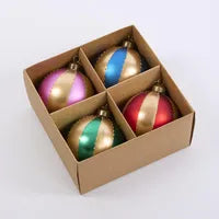 Vixen & Velvet Carnival Baubles Multicolour - Set of 4