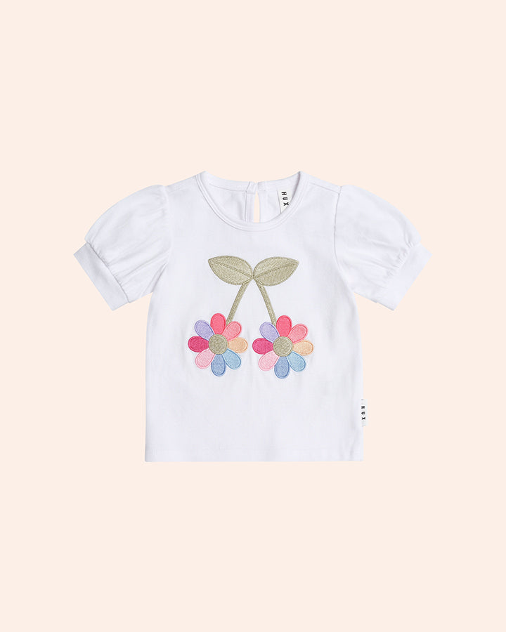 Huxbaby Flower Power Puff Sleeve Tee