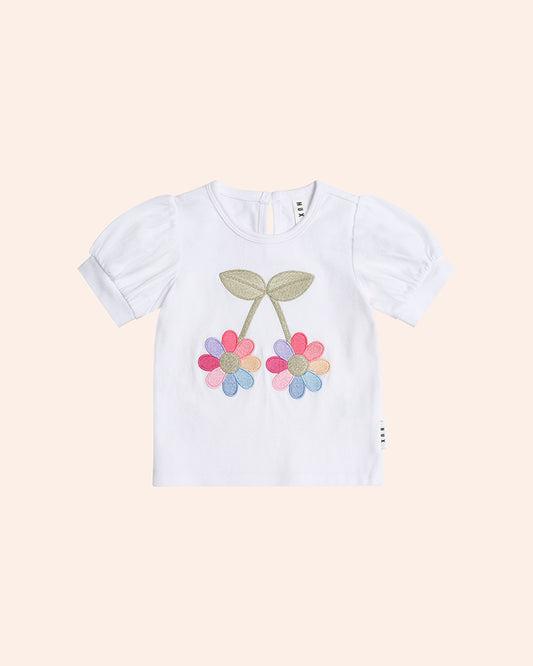 Huxbaby Flower Power Puff Sleeve Tee