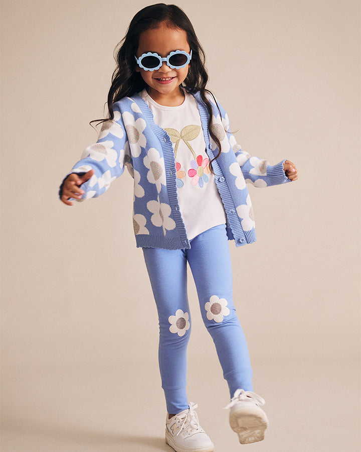 Huxbaby Flower Power Puff Sleeve Tee