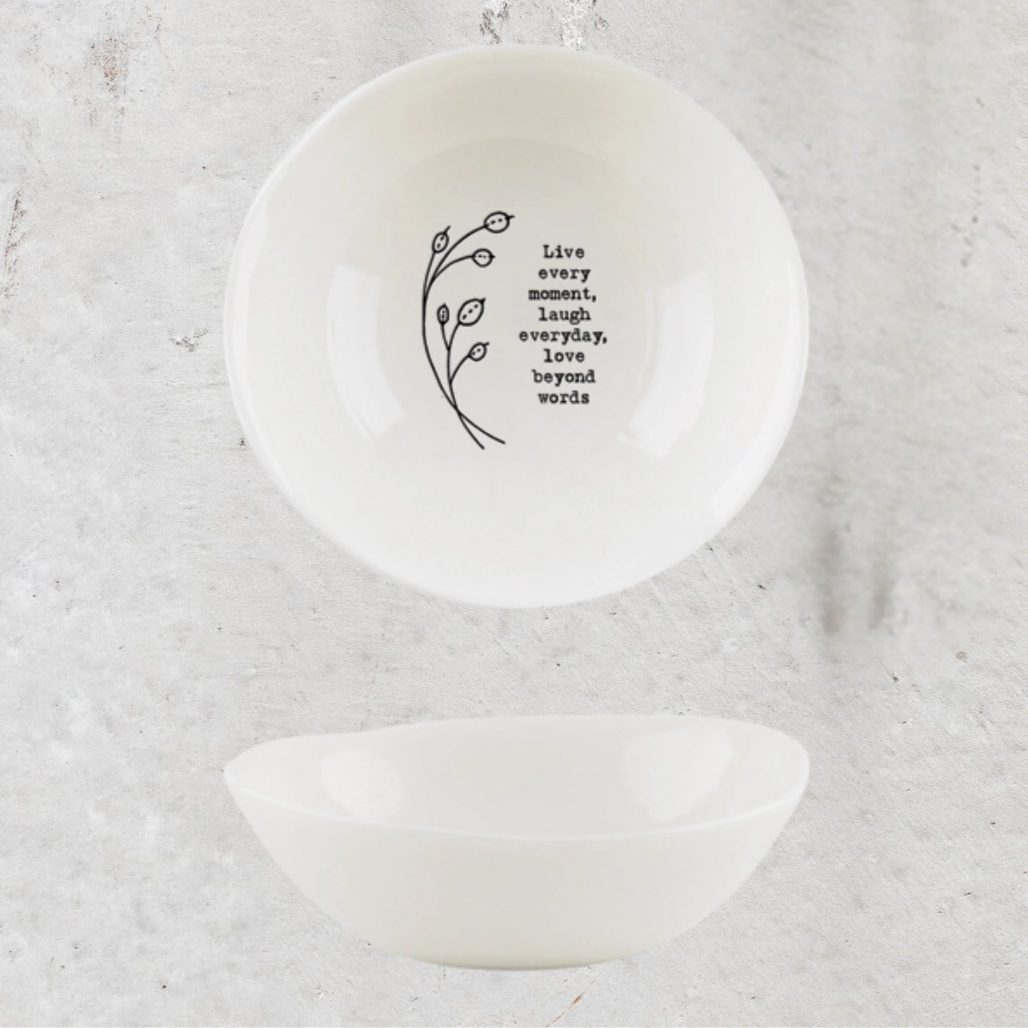 East Of India Wobbly Porcelain Bowls Medium
