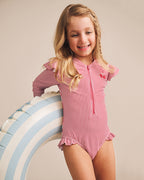 Huxbaby Frill Swimsuit Cherry Pie Stripe