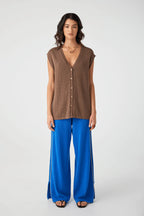 ARCAA Ada Cotton Linen Vest - Cacao