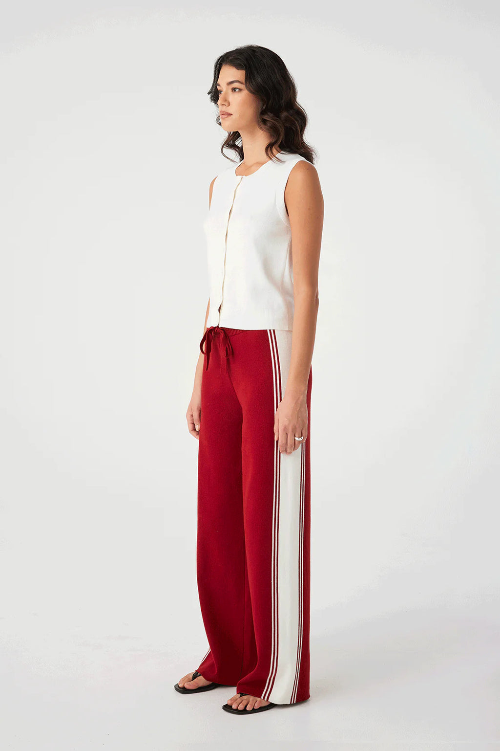 ARCAA Emery Pant - Wine & Ecru