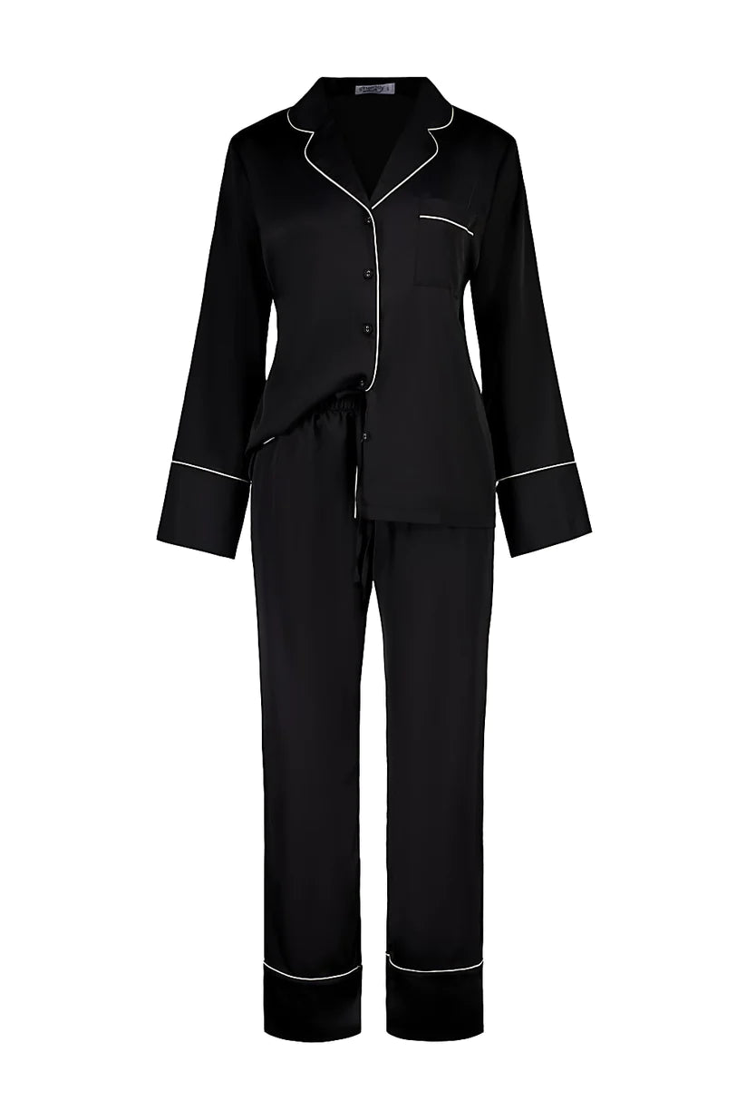 Gingerlilly - Adele Black Satin Set