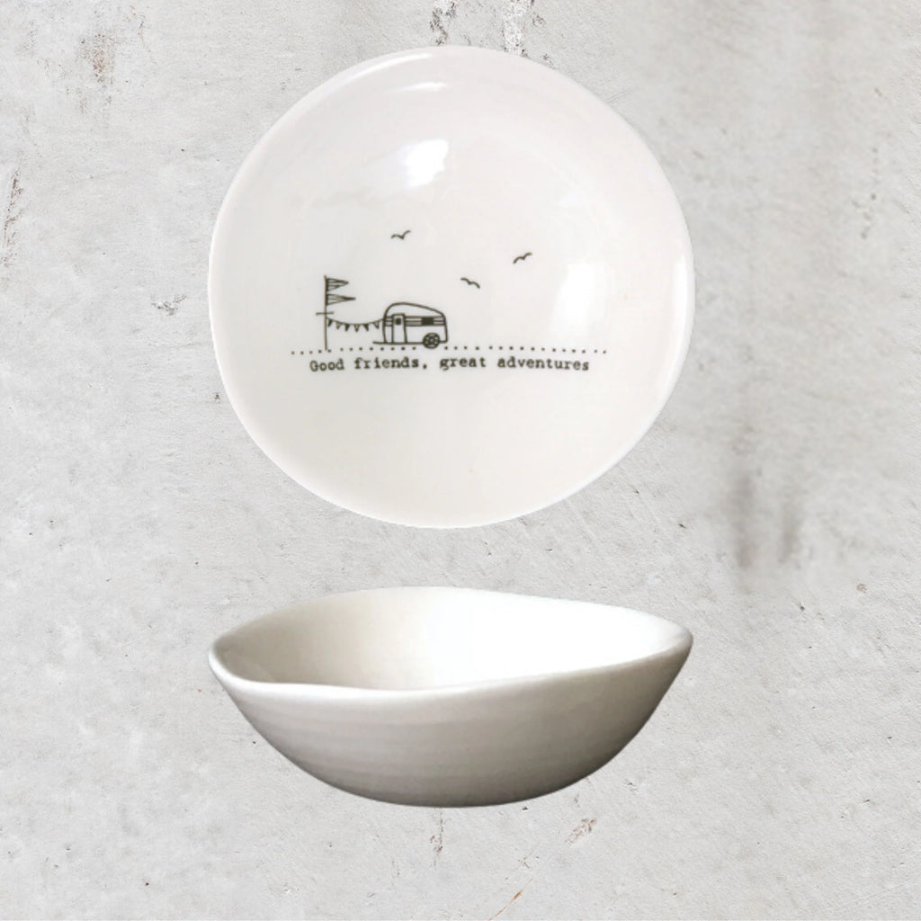 East Of India Wobbly Porcelain Bowls Medium