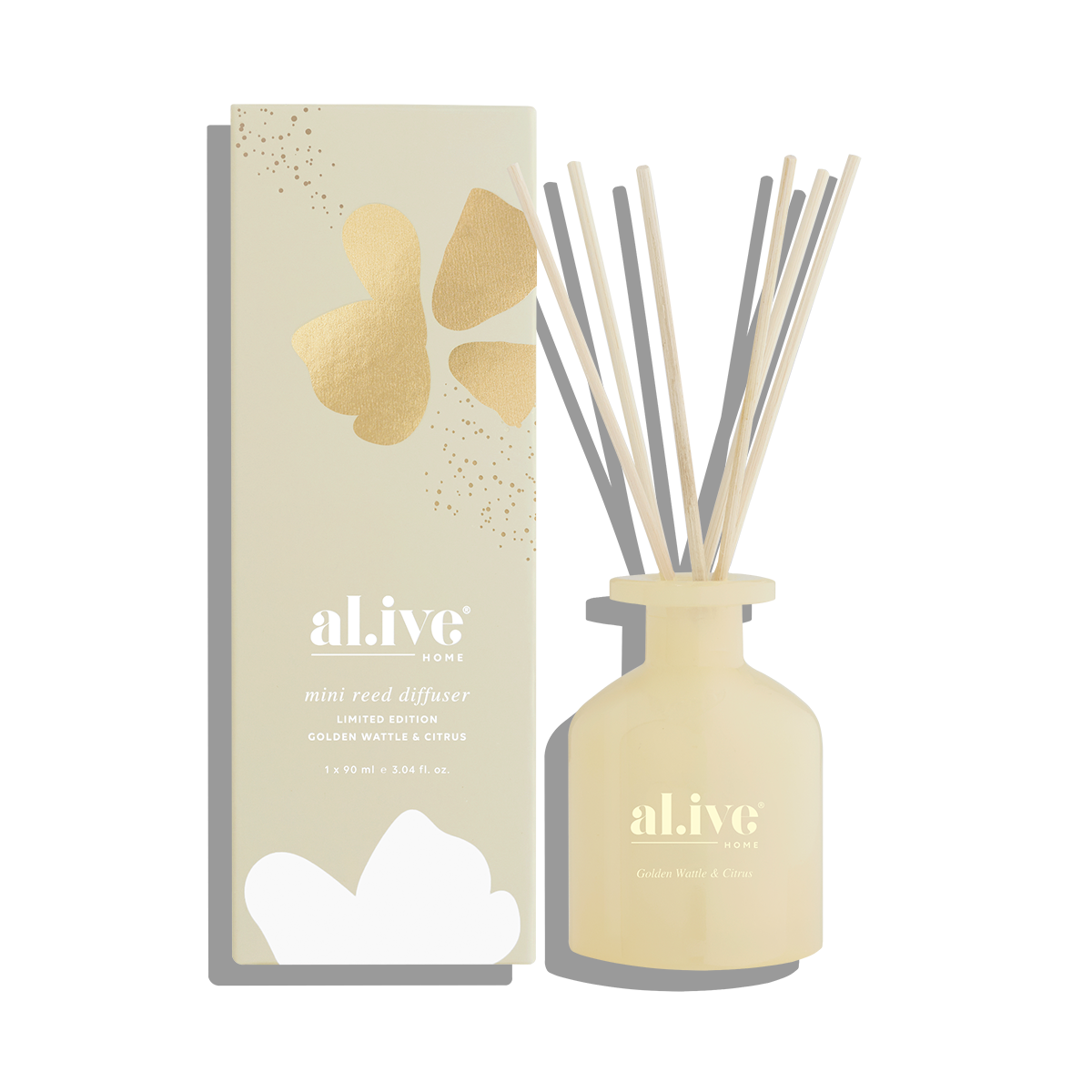 Al.ive - Mini Reed Diffuser - Golden Wattle & Citrus