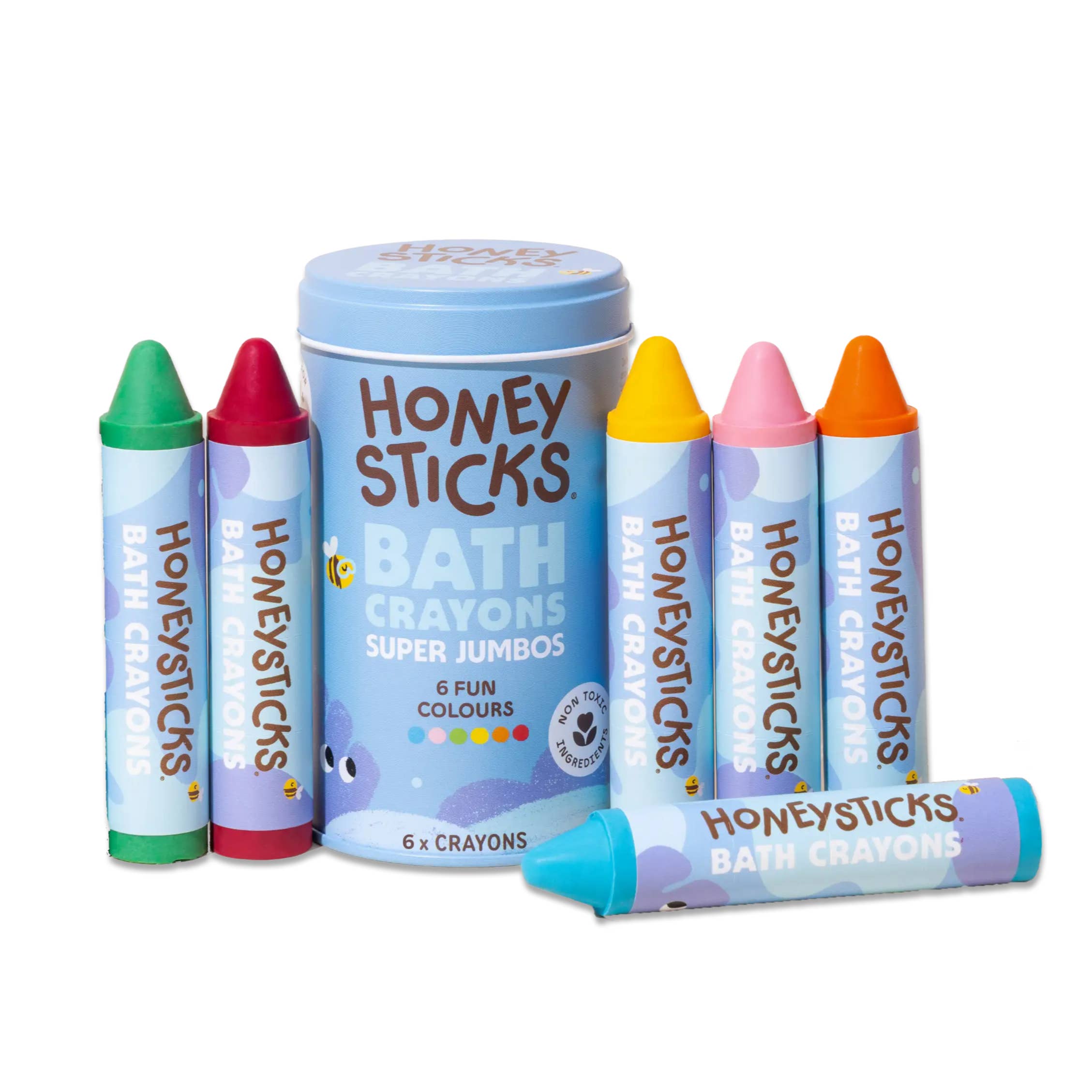 Honeysticks Bath Crayons Super Jumbos 6 pack