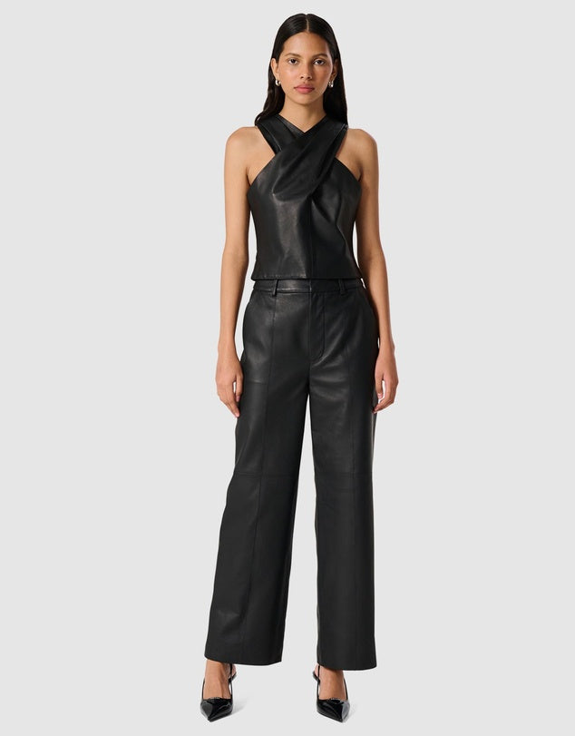 Ena Pelly Stanford Leather Pants  Black