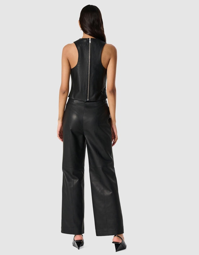 Ena Pelly Stanford Leather Pants  Black