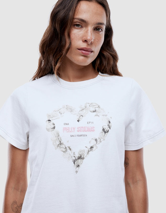 Ena Pelly Rose Heart Relaxed Baby Tee