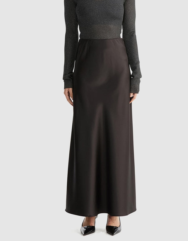 Ena Pelly Logan Satin Maxi Skirt