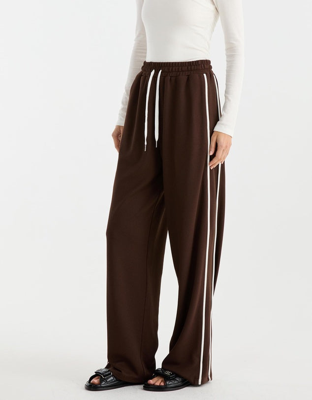 Ena Pelly Parker Track Pants- Chocolate