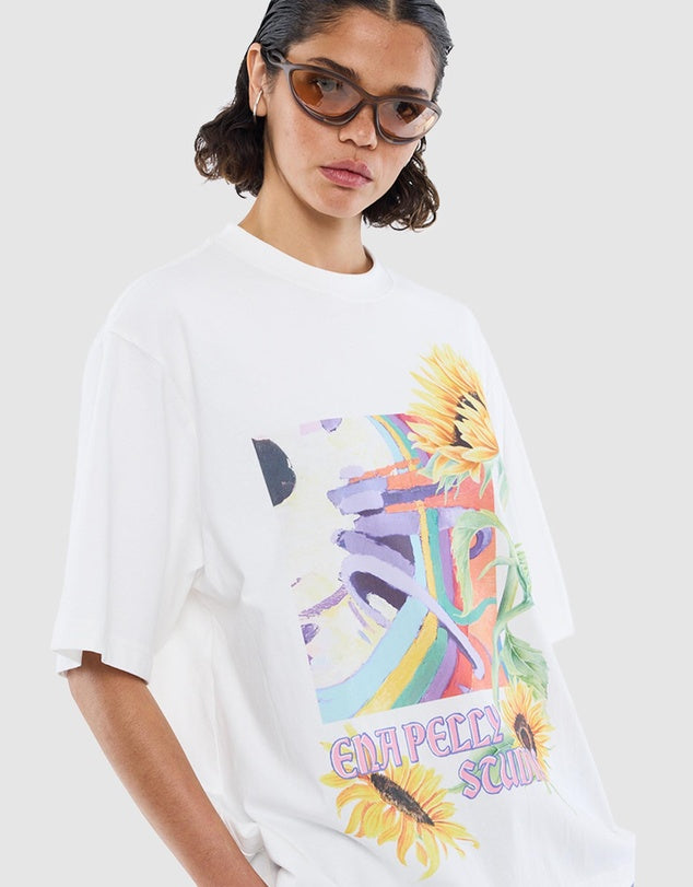 Ena Pelly Sunflower Warp Tee