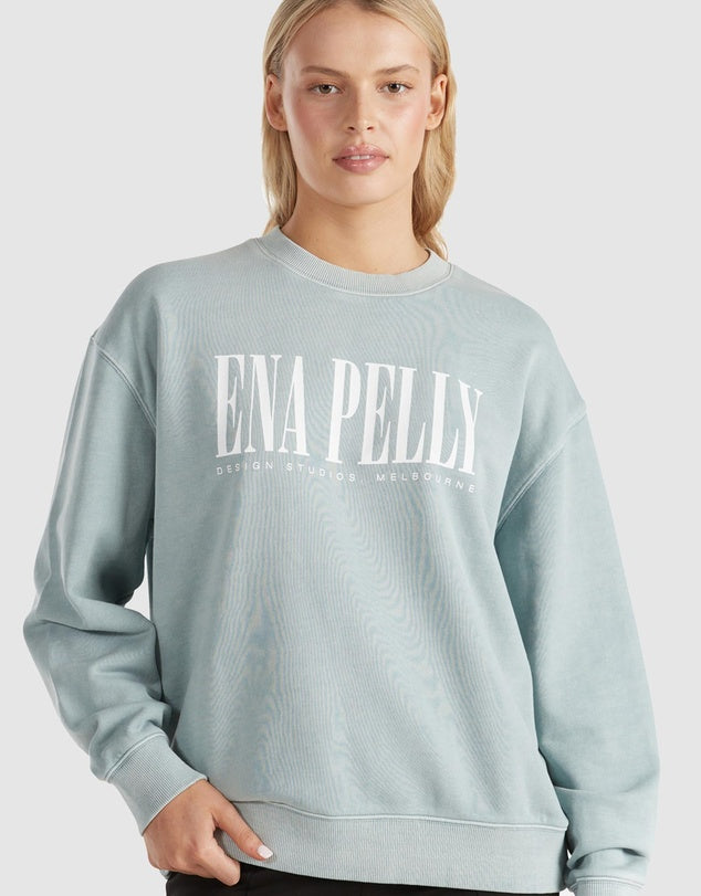 Ena Pelly Lilly Oversized City Logo Sweater