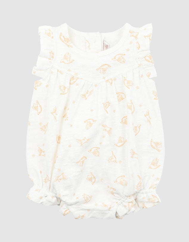 Fox & Finch Sweet Spot Bird Print Romper