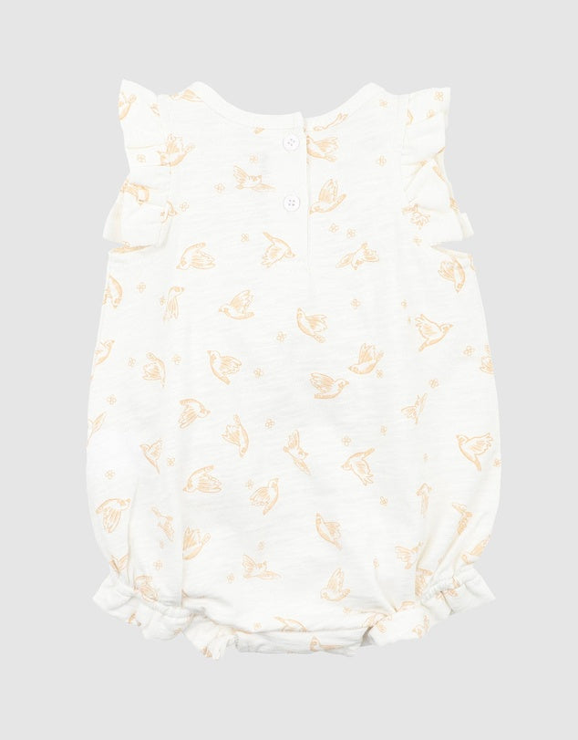 Fox & Finch Sweet Spot Bird Print Romper