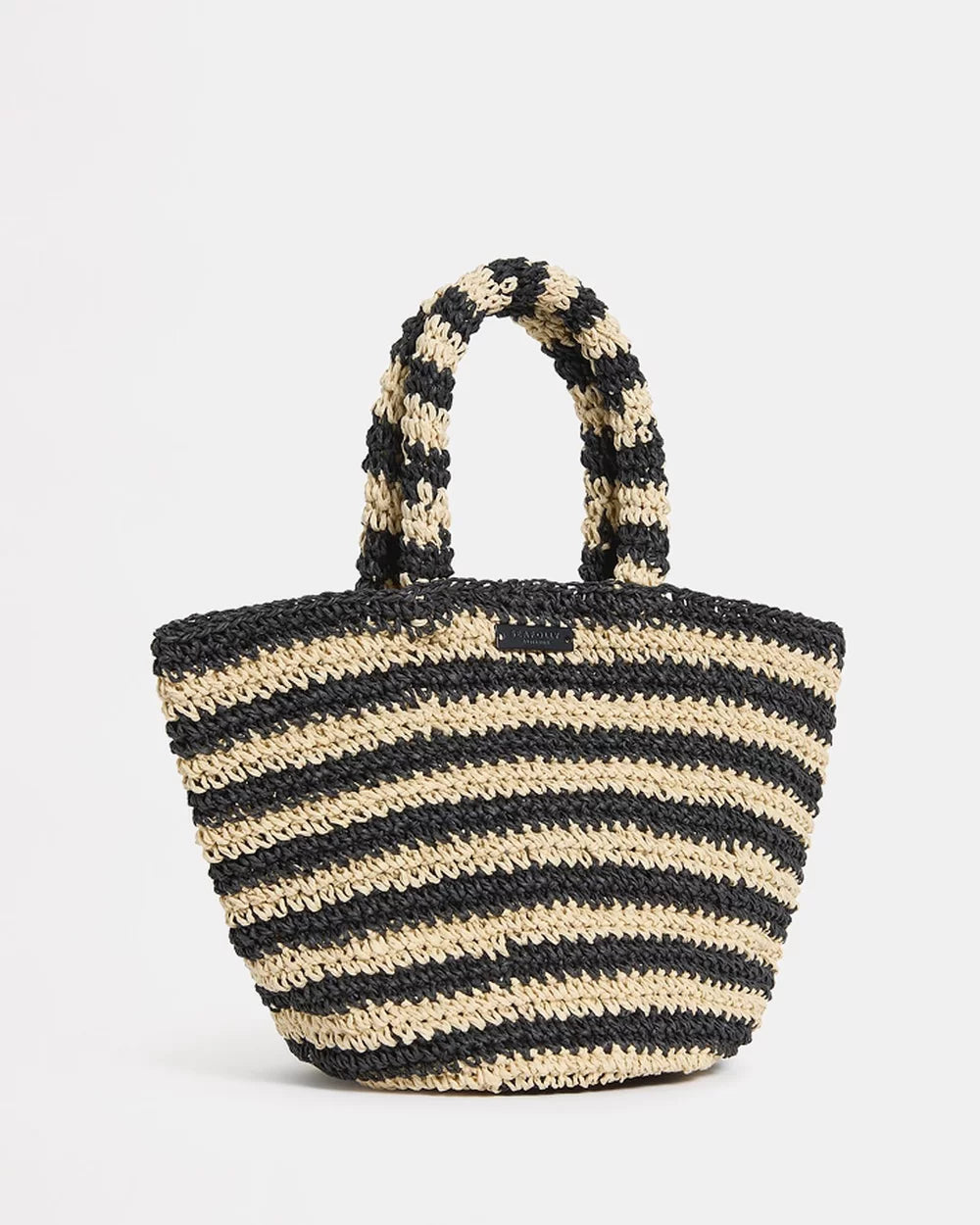 Seafolly - Large Raffia Tote Bag - Natural & Black