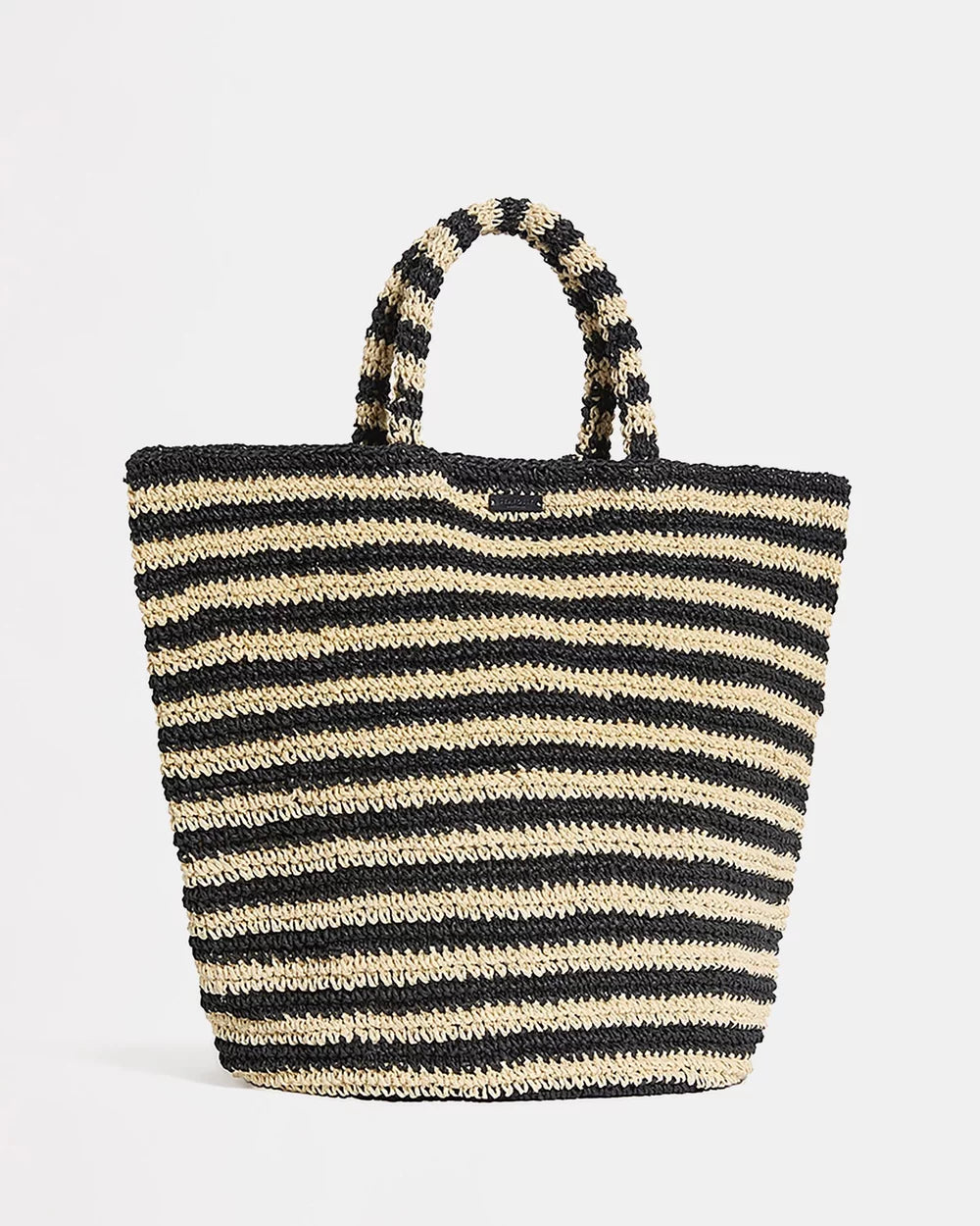 Seafolly - Large Raffia Tote Bag - Natural & Black