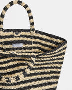 Seafolly - Large Raffia Tote Bag - Natural & Black