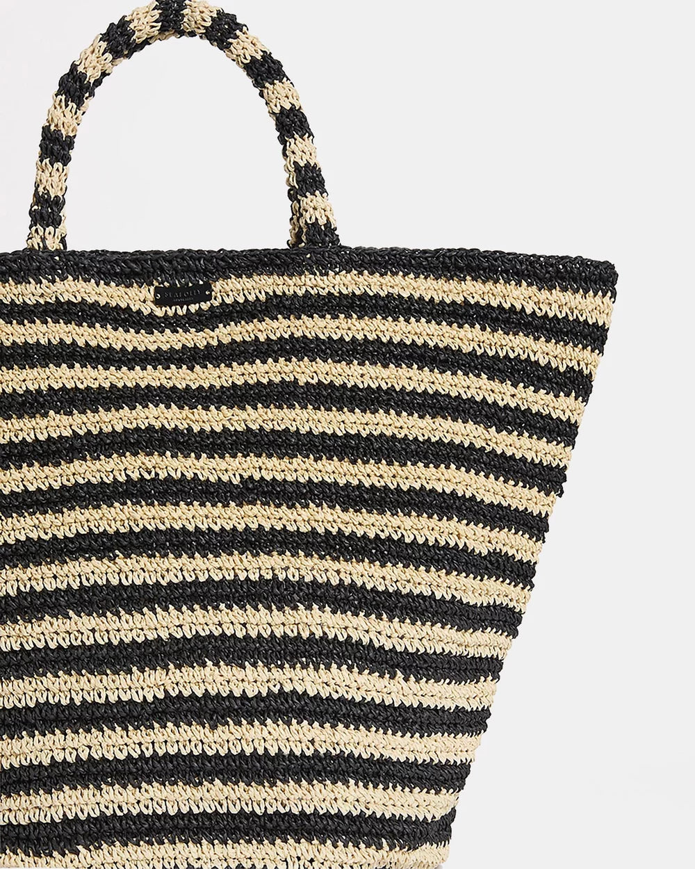 Seafolly - Large Raffia Tote Bag - Natural & Black