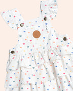 Huxbaby I Heart Cake Pinafore Dress