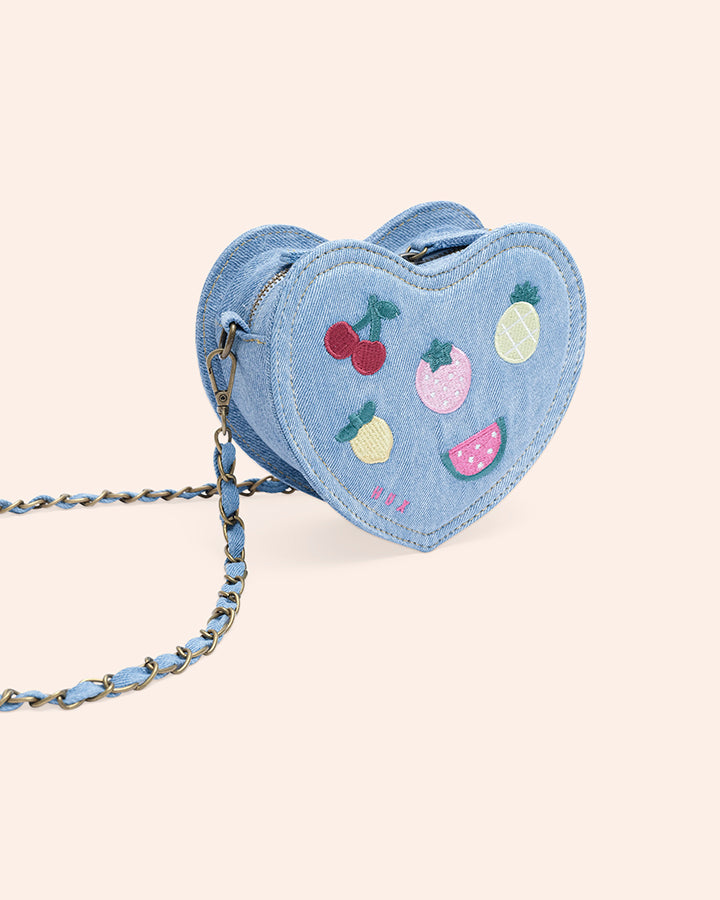 Huxbaby I Heart Fruit Denim Shoulder Bag