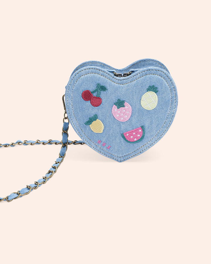 Huxbaby I Heart Fruit Denim Shoulder Bag