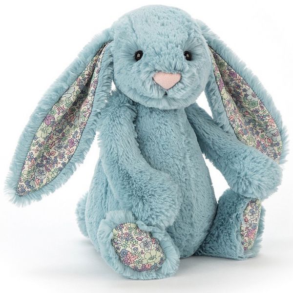 Jellycat Bashful Blossom Aqua Bunny - Medium