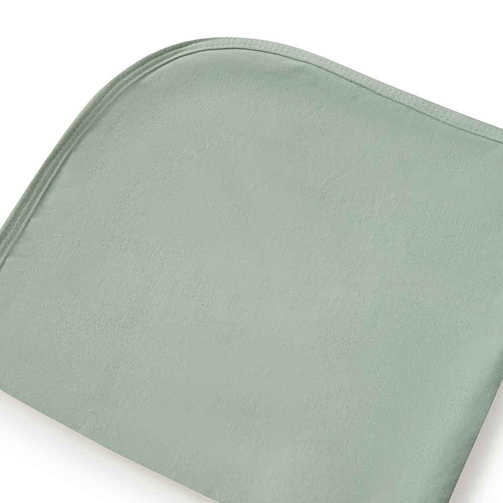 Snuggle Hunny Sage Organic Jersey Wrap & Beanie Set