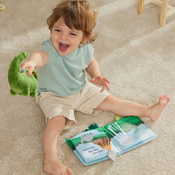 Jiggle & Giggle Dinosaurs Activity Fabric Book & Toy Set