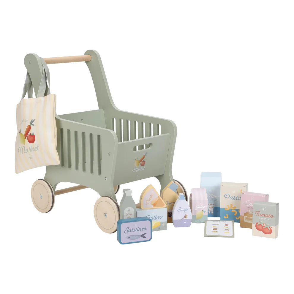 Little Dutch Wooden Play Shopping Cart