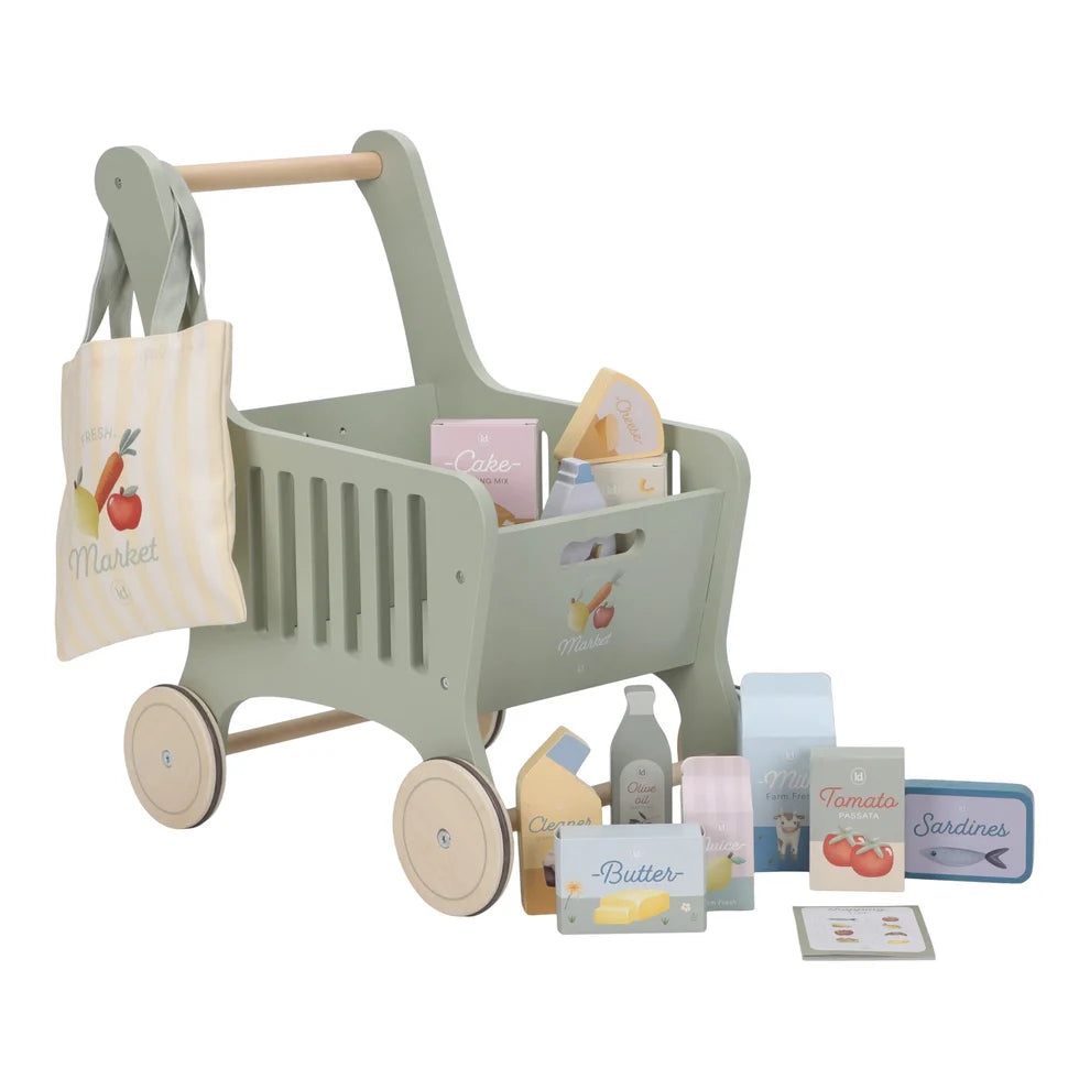 Little Dutch Wooden Play Shopping Cart