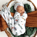 Snuggle Hunny Little Racers Organic Jersey Wrap & Beanie Set