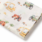 Snuggle Hunny Tractor Organic Cotton Muslin Wrap