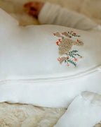Bebe Emmy Velour Zip Onesie - Snow