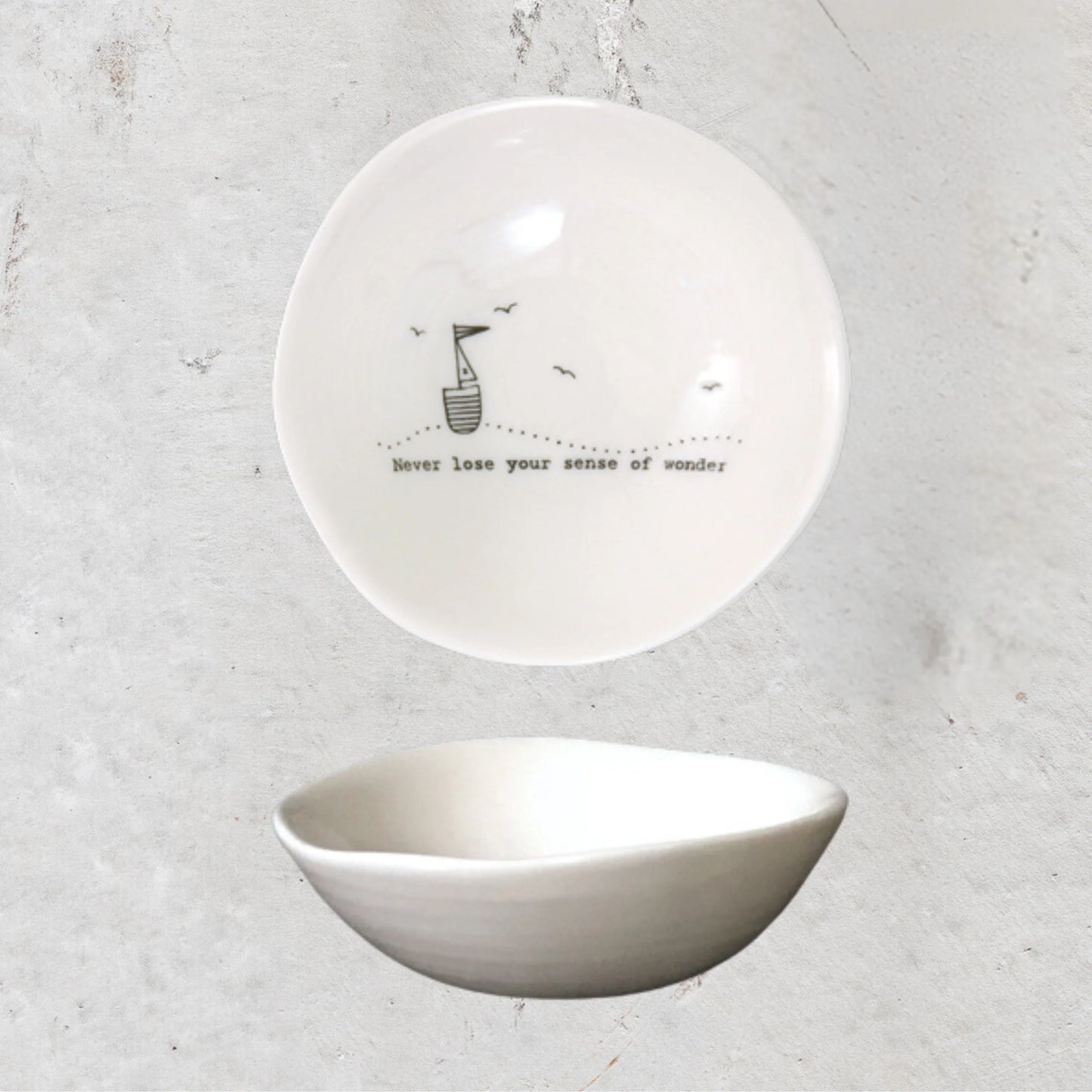 East Of India Wobbly Porcelain Bowls Medium