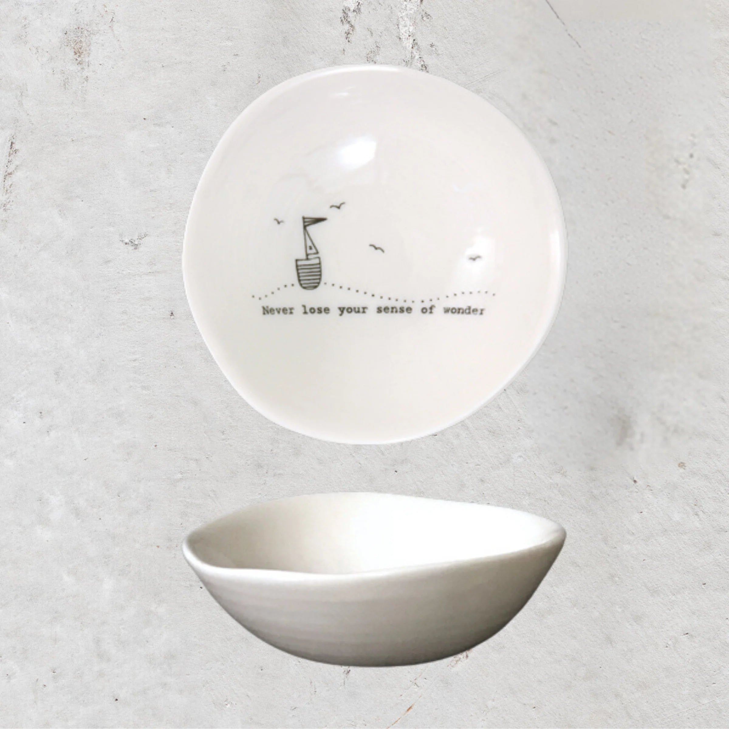 East Of India Wobbly Porcelain Bowls Medium