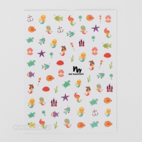 No Nasties Nail Sticker Sheet - Mermaid