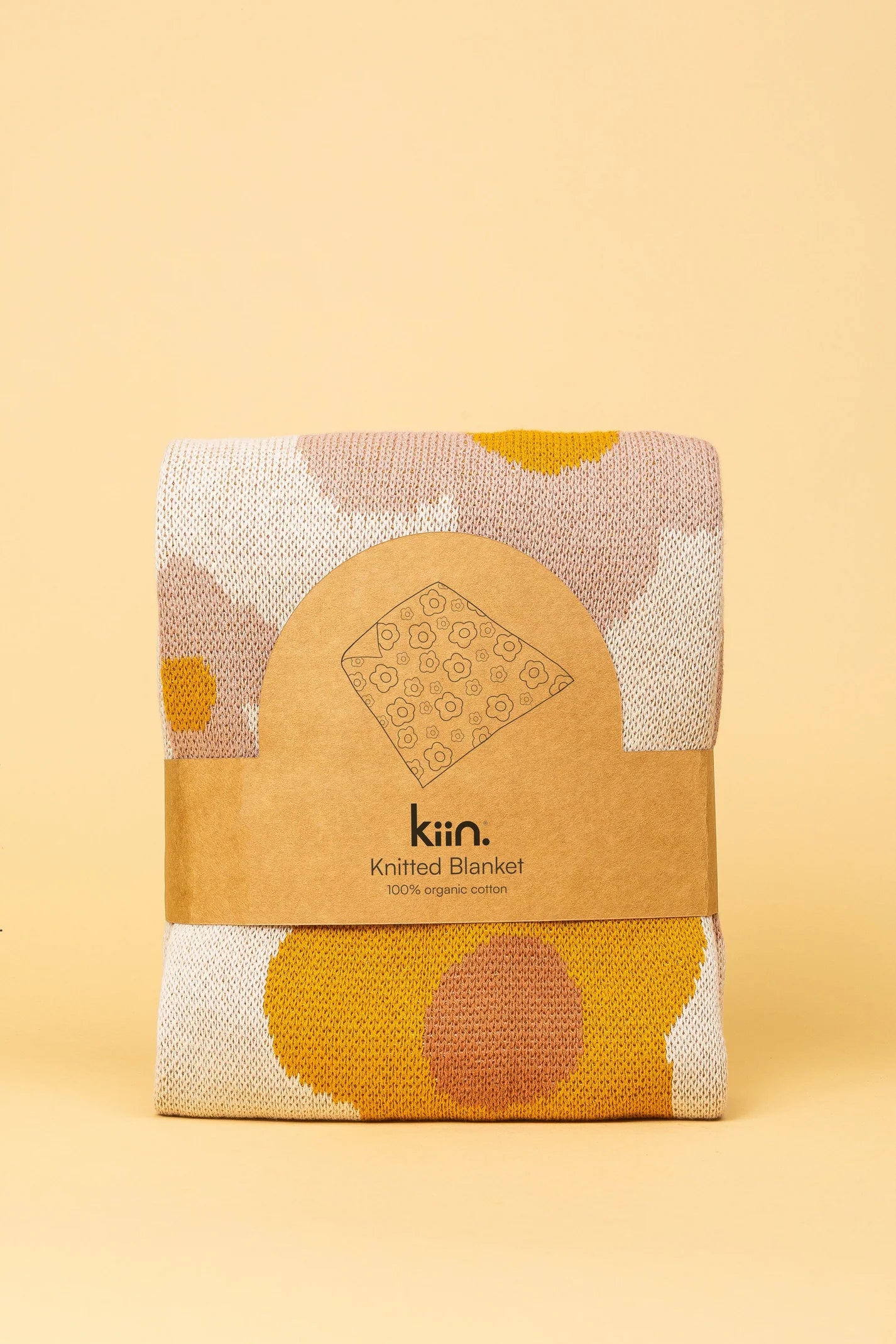 Kiin - Organic Cotton Knitted Blanket - Bloom