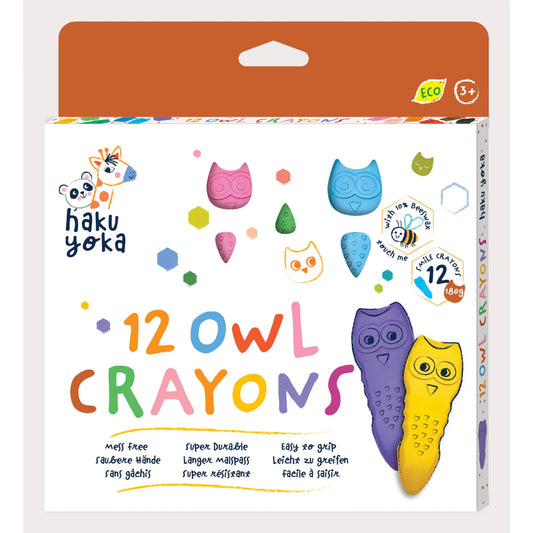 Haku Yoka 12 Owl Crayons