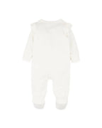 Bebe Emmy Velour Zip Onesie - Snow