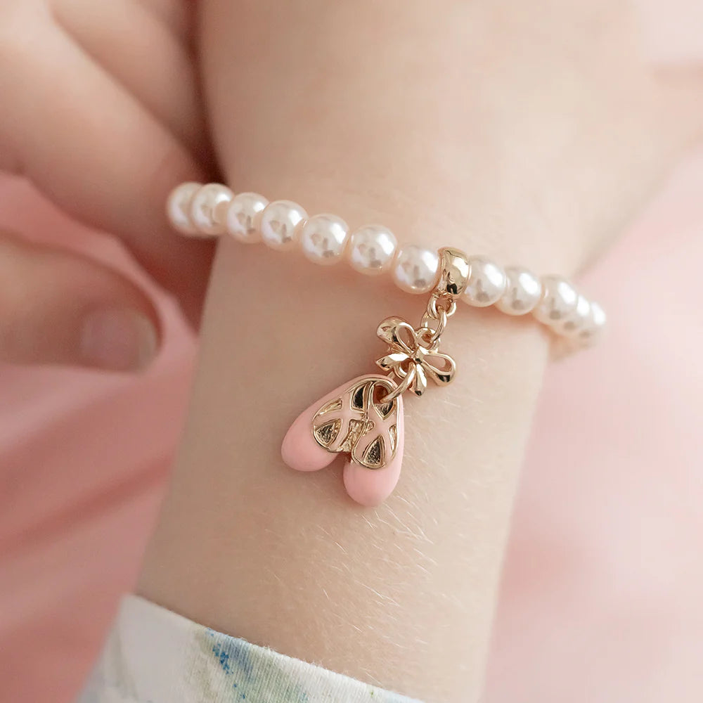 Lauren Hinkley Pink Pearl Bella Ballerina Bracelet