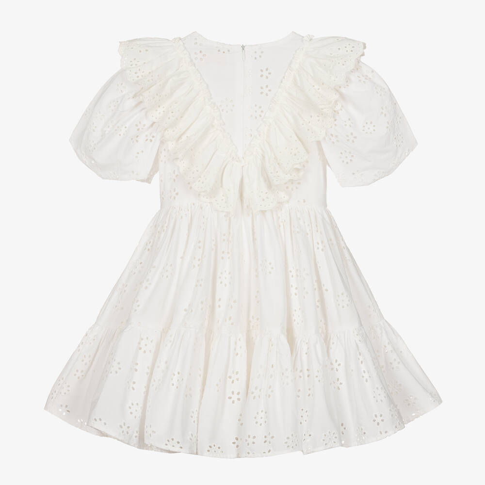 Petite Amalie Eyelet Ruffle Dress
