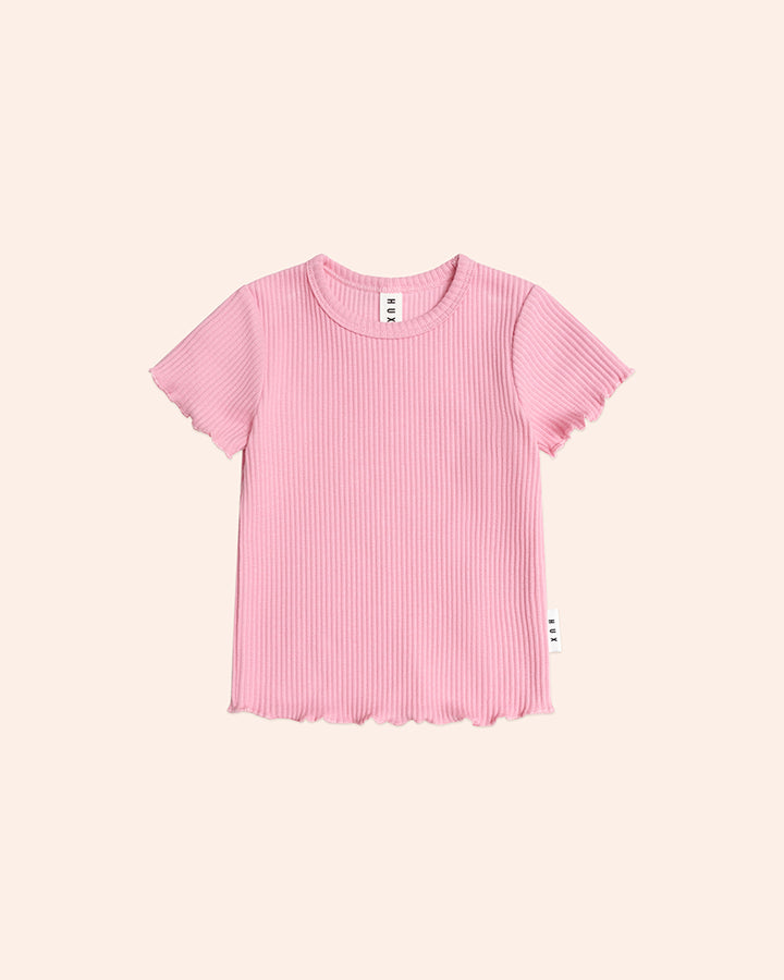 Huxbaby Pink Rib Tee