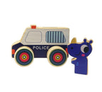 ToysLink - Wooden Mini Wheelie Emergency VehIcles With Animals - Assorted