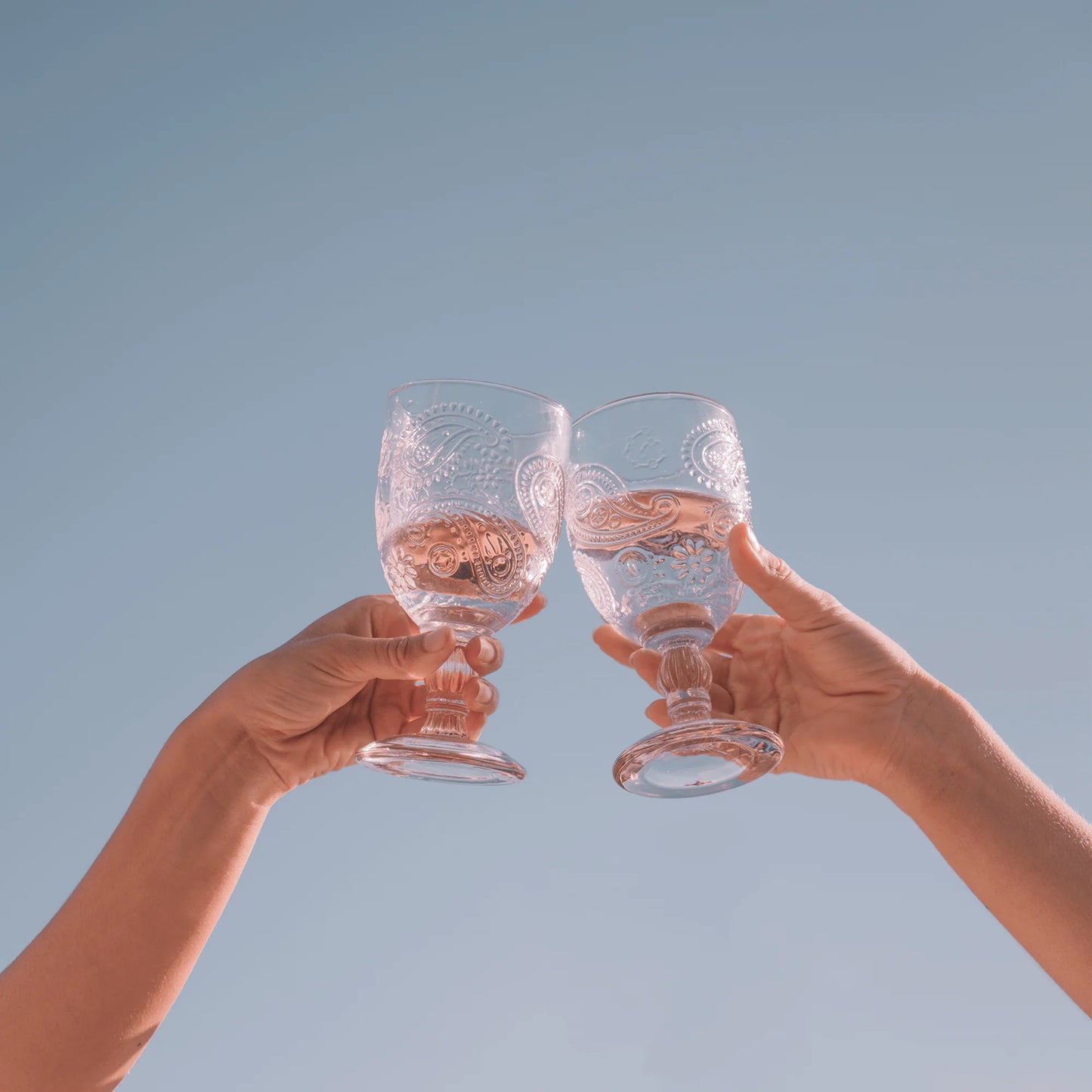 Wandering Folk Goblet Glass - Set Of Two