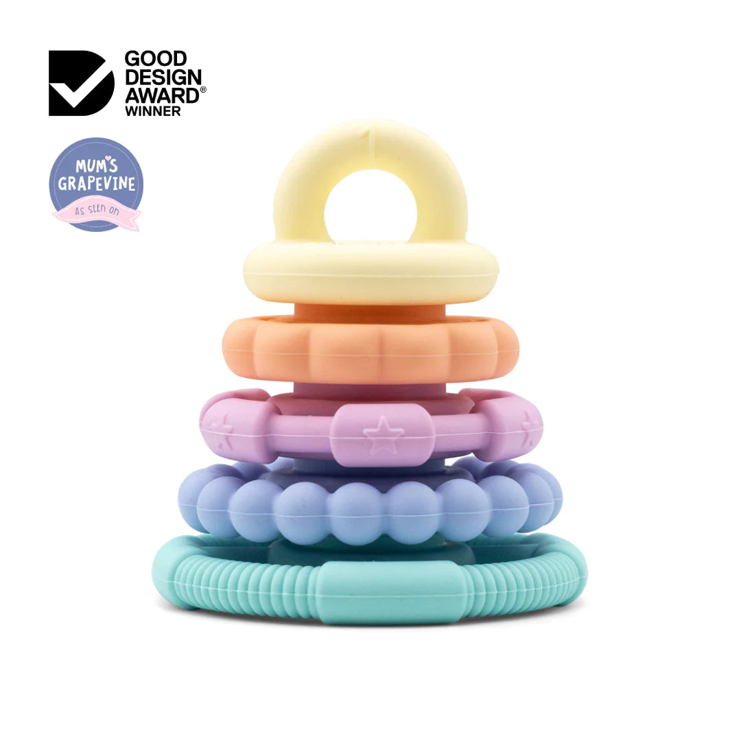 Jellystone Rainbow Stacker & Teether Toy Pastel