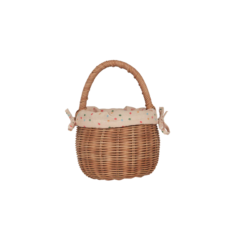 Olli Ella Rattan Berry Basket With Lining Assorted