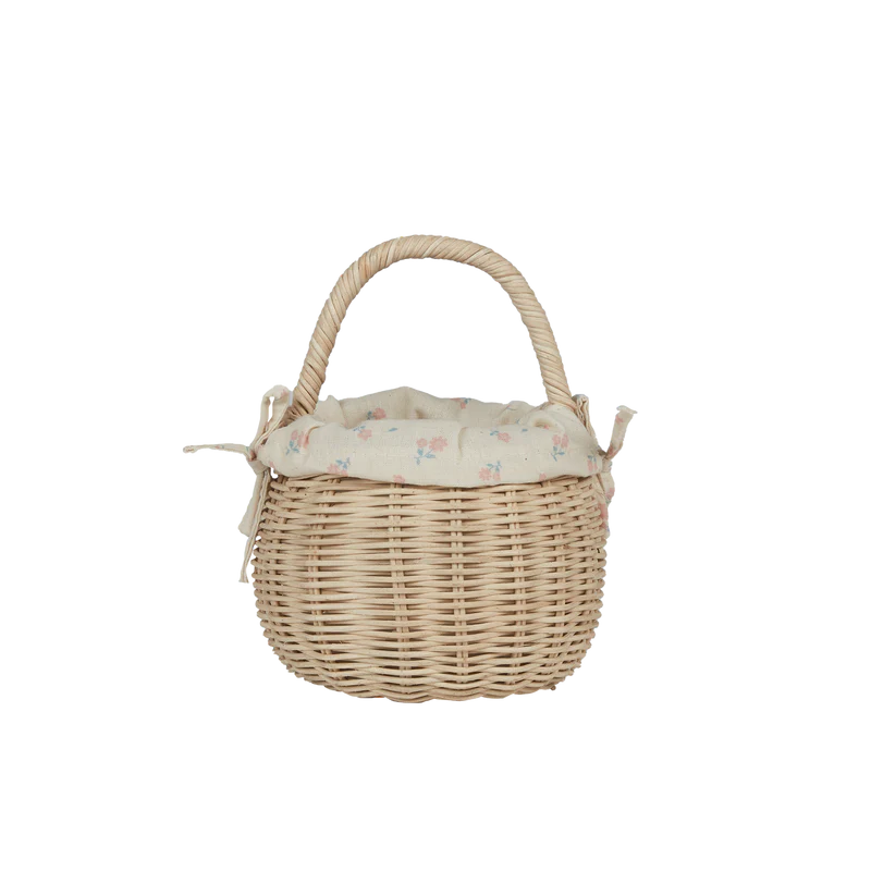 Olli Ella Rattan Berry Basket With Lining Assorted